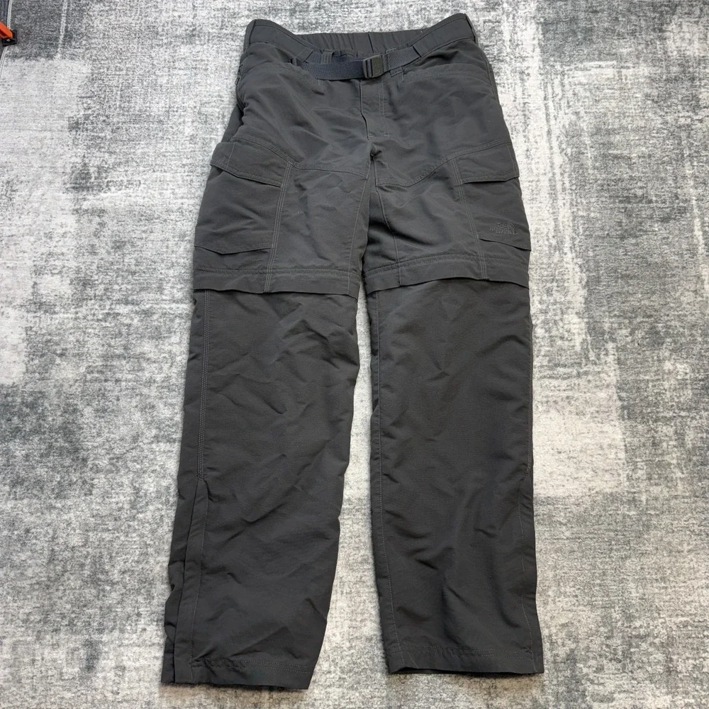 The North Face Pants Mens Small Gray Convertible Cargo Belted Hiking Climbing